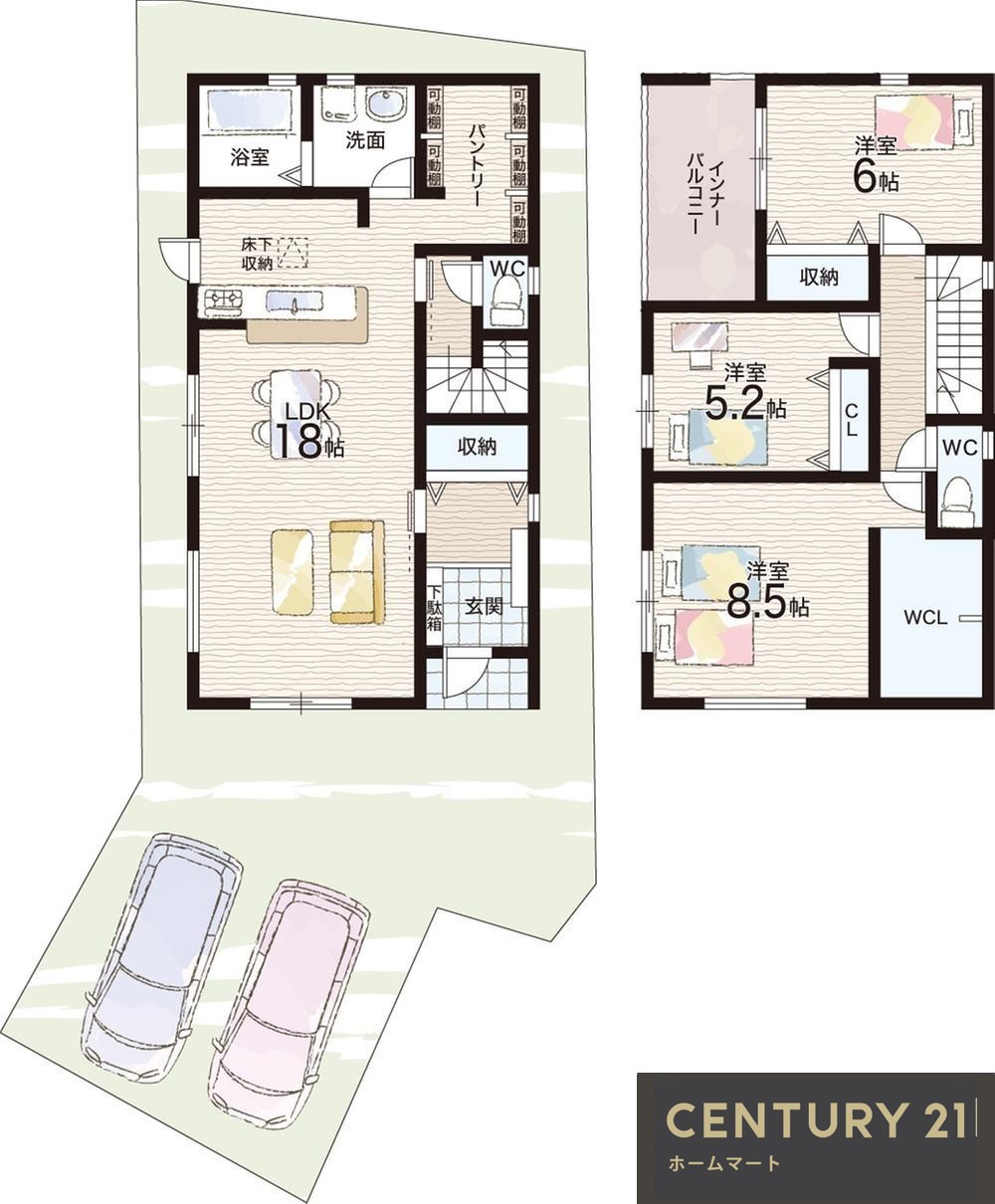新築戸建 NEW一戸建て水口町八坂（水口石橋駅） 2780万円～3030万円の詳細情報 滋賀県甲賀市水口町八坂 写真13 センチュリー21ホームマート