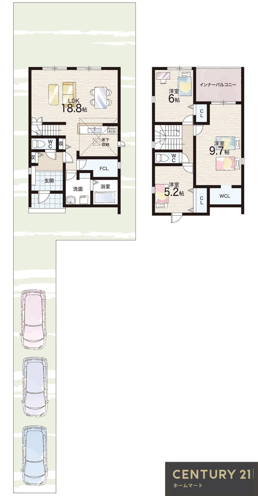 新築戸建 NEW一戸建て近江八幡市安土町常楽寺 一戸建て 全５邸第１期の詳細情報 滋賀県近江八幡市安土町常楽寺 写真20 センチュリー21ホームマート