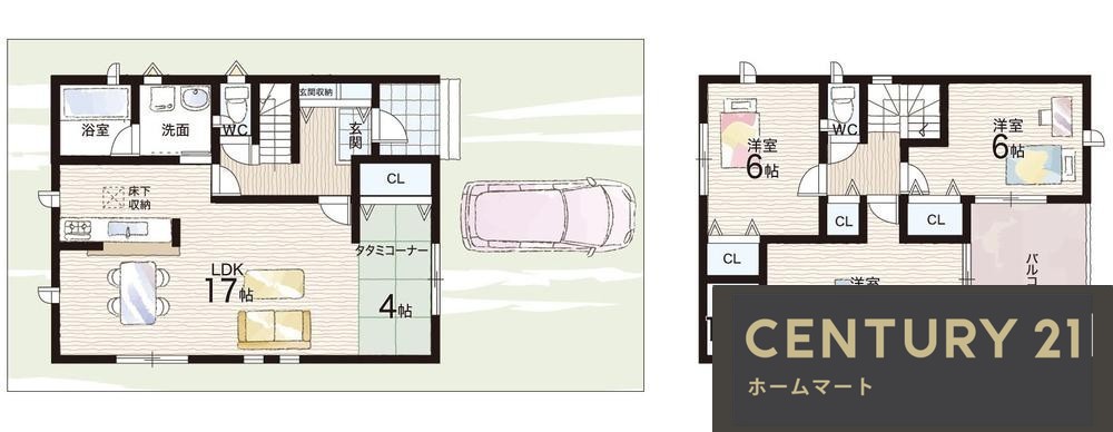 新築戸建 NEW一戸建て曽我部町寺長縄手（亀岡駅） 2380万円・2480万円の詳細情報 京都府亀岡市曽我部町寺長縄手 写真12 センチュリー21ホームマート