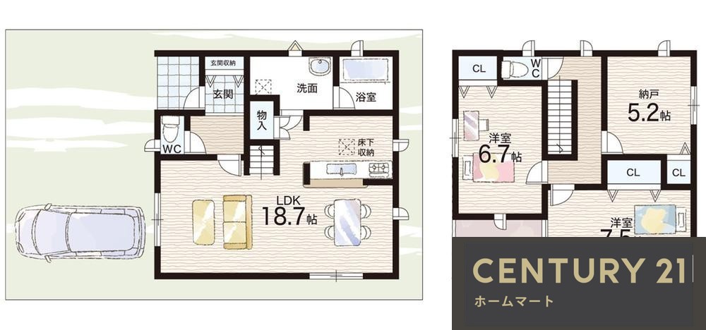 新築戸建 NEW一戸建て八尾市桂町 全３邸 一戸建て第３期の詳細情報 大阪府八尾市桂町５ 写真17 センチュリー21ホームマート