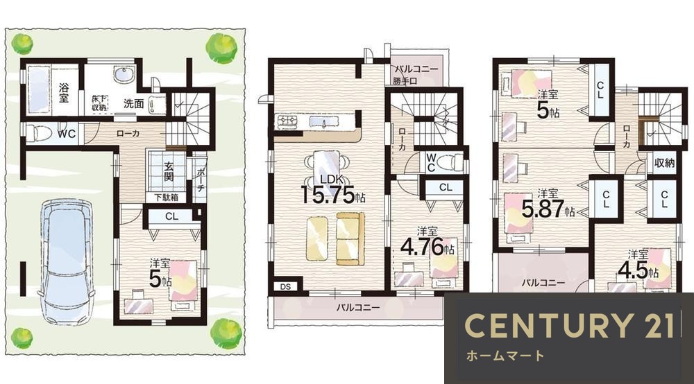 新築戸建 NEW一戸建て東鳴尾町２（洲先駅） 4990万円の詳細情報 兵庫県西宮市東鳴尾町２ 写真14 センチュリー21ホームマート