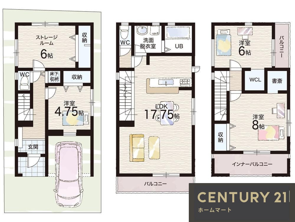 新築戸建 一戸建て東本町２（近鉄八尾駅） 4290万円の詳細情報 大阪府八尾市東本町２ 写真11 センチュリー21ホームマート