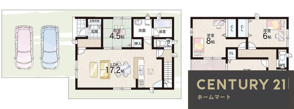 新築戸建 NEW一戸建て大和高田市市場 全5邸 一戸建て第13期の詳細情報 奈良県大和高田市大字市場 写真18 センチュリー21ホームマート