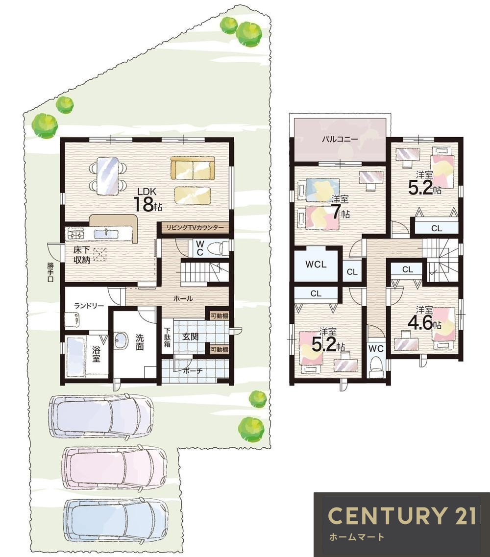 新築戸建 一戸建て翠光台（一分駅） 4280万円～4680万円の詳細情報 奈良県生駒市翠光台 写真13 センチュリー21ホームマート