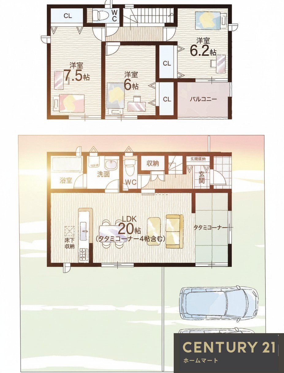 新築戸建 NEW一戸建て七条１（西ノ京駅） 3080万円・3180万円の詳細情報 奈良県奈良市七条１ 写真14 センチュリー21ホームマート