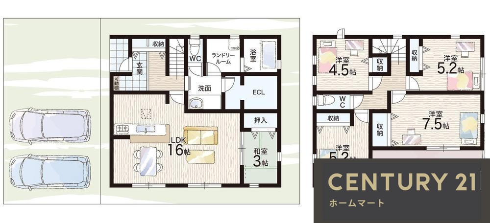 新築戸建 NEW一戸建て大字黒田（黒田駅） 3280万円～3780万円の詳細情報 奈良県磯城郡田原本町大字黒田 写真14 センチュリー21ホームマート