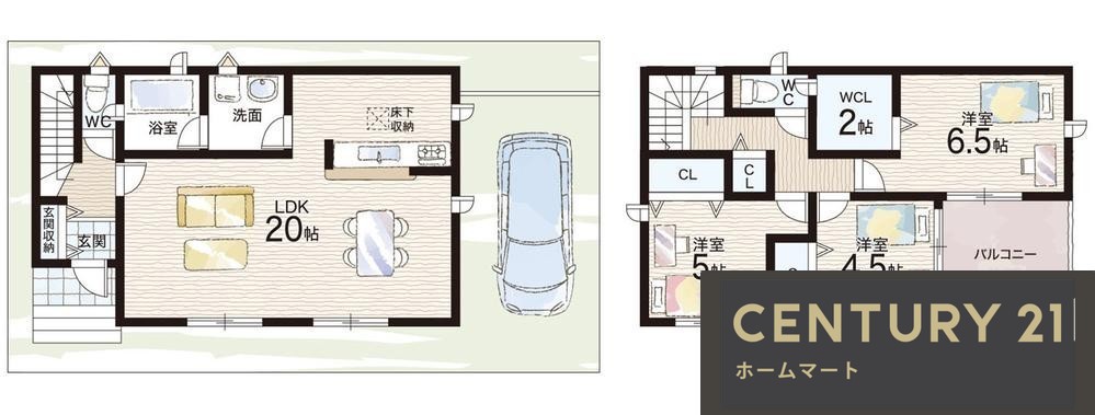 新築戸建 NEW一戸建て木津清水（木津駅） 2580万円・2780万円の詳細情報 京都府木津川市木津清水 写真14 センチュリー21ホームマート