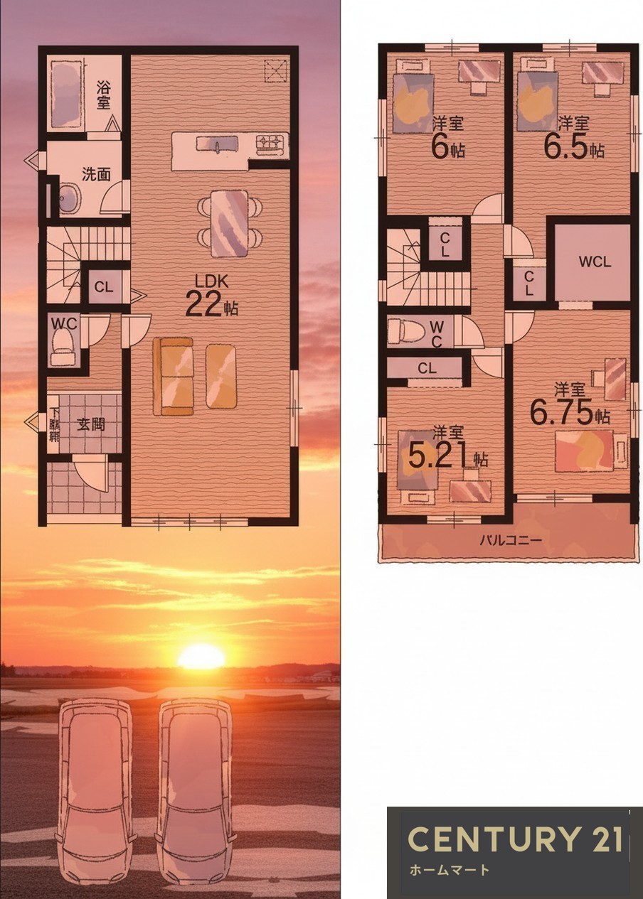 新築戸建 一戸建て小柿２（栗東駅） 3898万円の詳細情報 滋賀県栗東市小柿２ 写真13 センチュリー21ホームマート