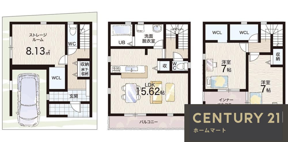 新築戸建 NEW一戸建て天美東９（河内天美駅） 3580万円の詳細情報 大阪府松原市天美東９ 写真15 センチュリー21ホームマート