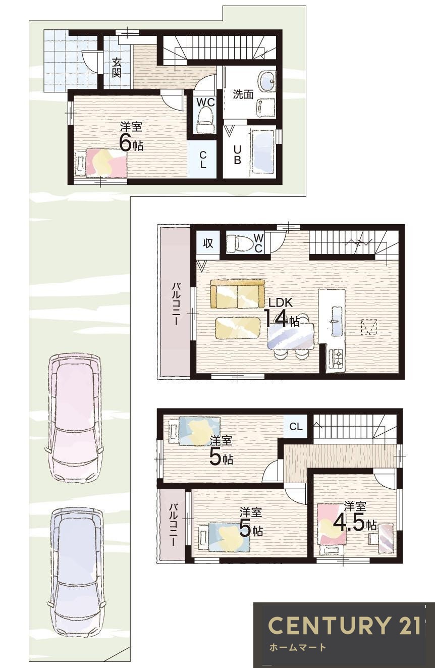 新築戸建 一戸建て長等３（びわ湖浜大津駅） 4099万円の詳細情報 滋賀県大津市長等３ 写真14 センチュリー21ホームマート