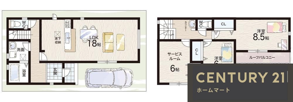 新築戸建 一戸建て刑部４（恩智駅） 3680万円・3980万円の詳細情報 大阪府八尾市刑部４ 写真14 センチュリー21ホームマート