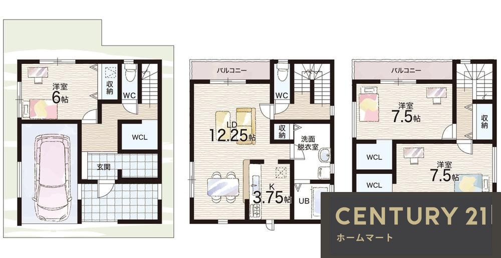新築戸建 一戸建て甲斐田新町 3180万円～3480万円の詳細情報 大阪府枚方市甲斐田新町 写真13 センチュリー21ホームマート